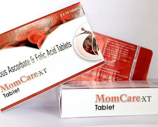 Momcare XT iron and folic acid tablet