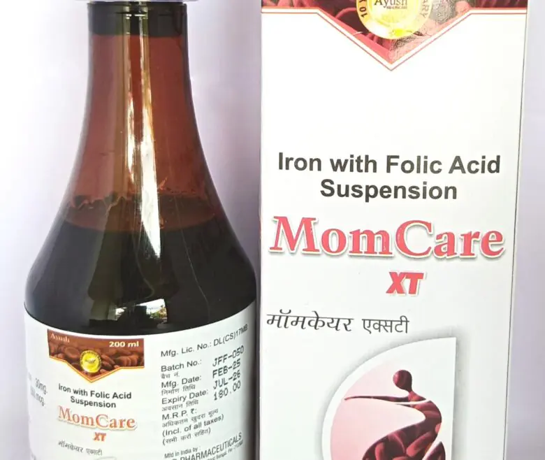 Momcare XT iron and folic acid syrup